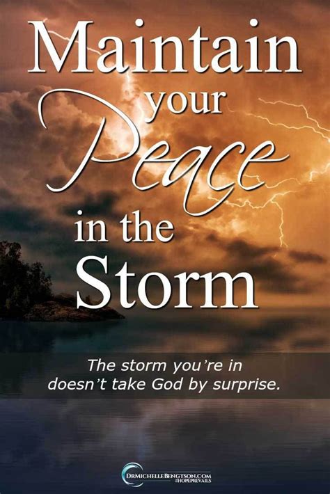 Maintain Your Peace In The Storm Dr Michelle Bengtson