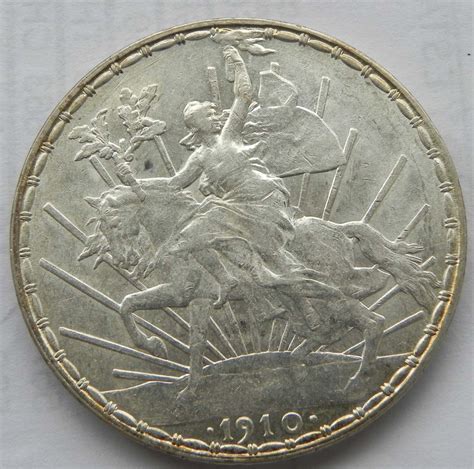 Moneda Mexico 100 Peso 1910 Caballito Scircular Plata 320000