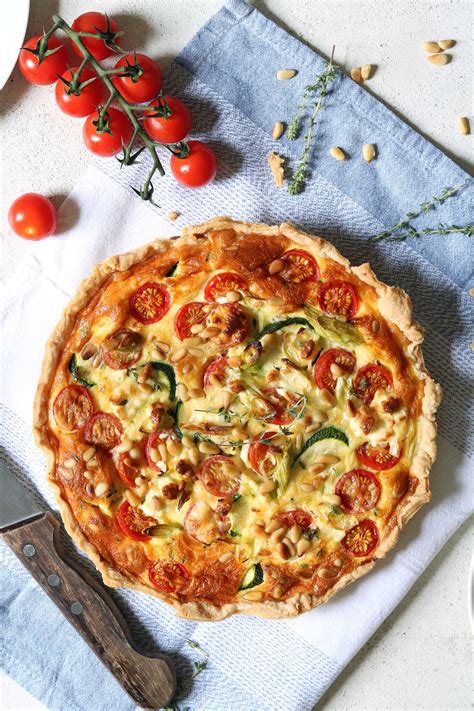 Courgette Quiche With Cherry Tomatoes Feta The Last Food Blog