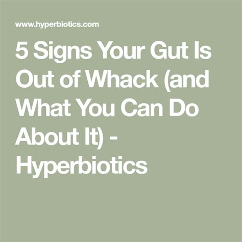 Signs Your Gut Is Out Of Whack And What You Can Do About It What You Can Do You Can Do
