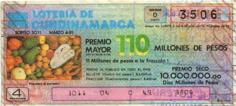Todos los lunes la lotería de cundinamarca entrega un premio mayor, pero además se juegan el grandes premios adicionales a través de los premios secos, que juegan hoy 19 julio del 2021. Loterias de Colombia: CUNDINAMARCA
