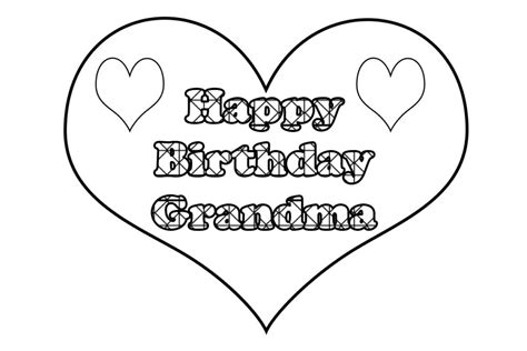Happy birthday grandma coloring page. Happy Birthday Grandmother, Grandma, Granny Coloring Pages