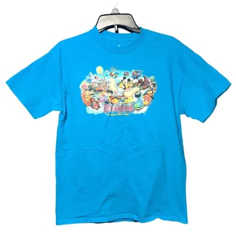 Walt Disney World Disney Land Resort Blue Character Tee Tshirt Size Xl