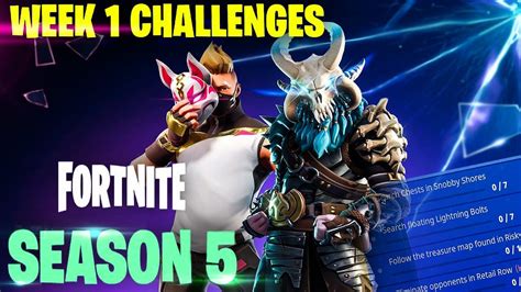 You can pick up the battle pass or fortnite crew subscription be careful, because some of the npcs are hostile and will shoot at you when you're in range. Fortnite WEEK 1 SEASON 5 CHALLENGES GUIDE | ALL Lightning ...