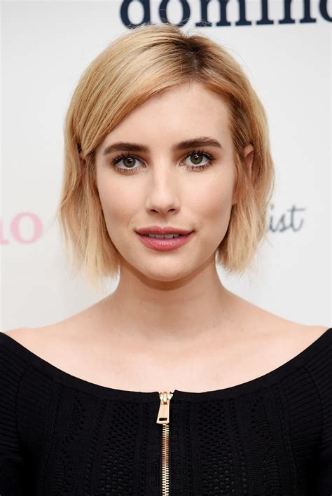 Everything she tries with her hair works perfectly. Emma Roberts Bob - Short Hairstyles Lookbook - StyleBistro