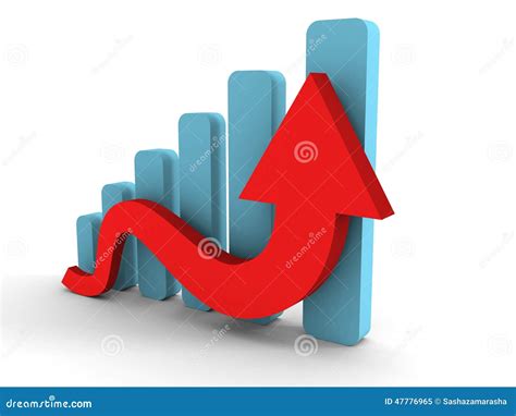 Growing Business Graph With Rising Arrow Stock Illustration
