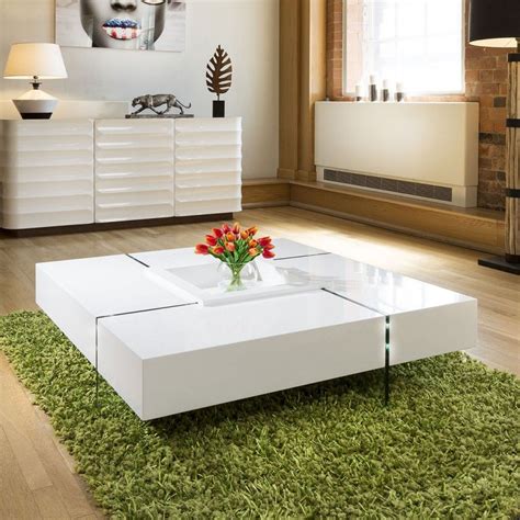 $680.00 10% off over $600 with oklusa10. Quatropi Modern Large White Gloss Coffee Table 1194mm ...