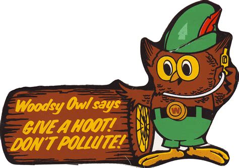 Woodsy Owl Sticker S Give A Hoot By The Log Flickr