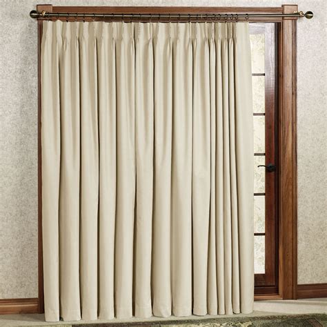 Modern home design often use sliding glass door. Sliding Door Curtains Cream — Oscarsplace Furniture Ideas ...