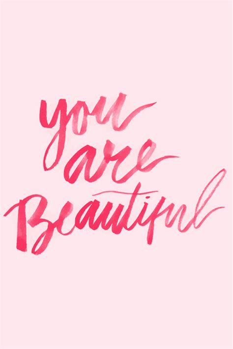 Download You Are Beautiful Red Quote Wallpaper