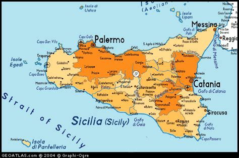 Mappa Della Sicilia Provincia Italia Mappa Della Città Provincia