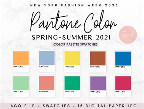 Spring Summer Color Palette 2021 Fashion Colour Trend Report London