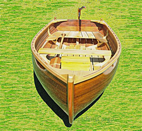 Cedar Rowboat Dingy 987 Wood Strip Built Gloss Finish Tender