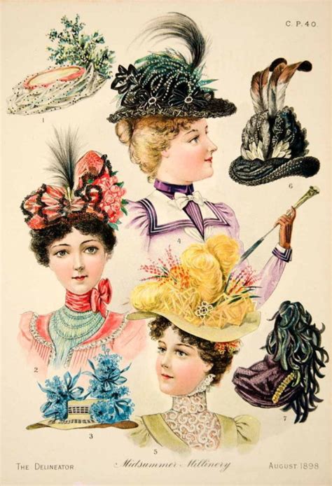 Victorian Hat History Bonnets Hats Caps 1830 1890s Vintage Style