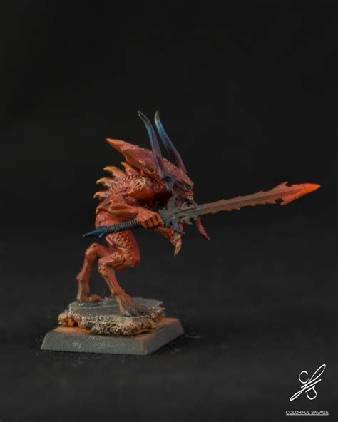 Chaos Daemons Bloodletter Of Khorne Side View By Colorfulsavage