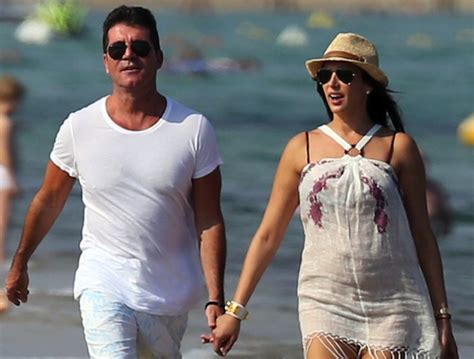 simon cowell and lauren silverman going public holding hands on beach the hollywood gossip