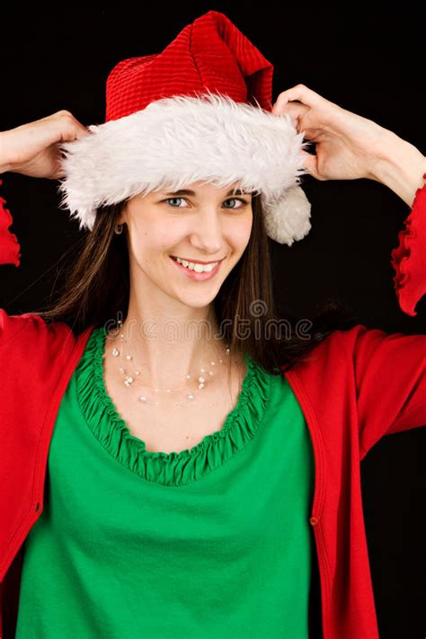 Merry Christmas Stock Image Image Of Festive Woman 11950459