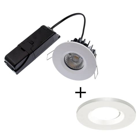 Elan Led Fixed Downlight 8w 4000k 820lm Ip65 Dimmable Fire
