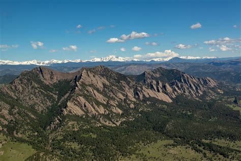 Aerial View Of The Flatirons Near Boulder Rcolorado