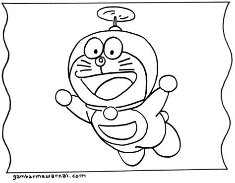 34 Gambar Doraemon Polos Untuk Mewarnai Terbaik Lingkar Png