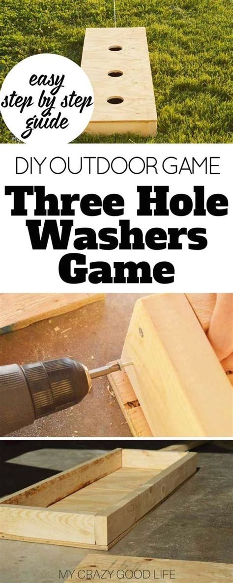 A) the first (closest) hole is 1 point, second (middle) hole is 3 points and the third (farthest) hole is 5 points. Three Hole Washers Game and Rules | 1000 in 2020 | Washers ...