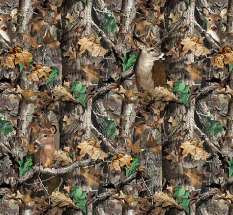 Realtree Camo Deer Camouflage Hunting Fleece Fabric Print By The Yard