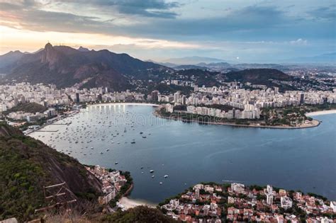 Aerial View Of Rio De Janeiro Stock Image Image Of Evening Coast