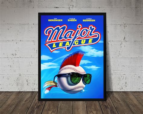 Major League Movie Poster Vintage Baseball Poster Retro Etsy