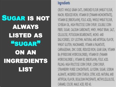 Other Names For Sugar On An Ingredients List