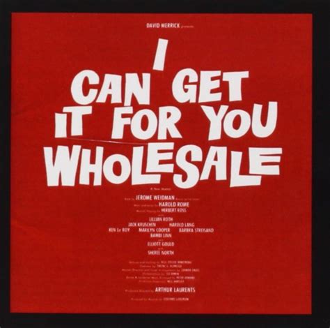 Cd I Can Get It For You Wholesale Original Broadway Cast 1962
