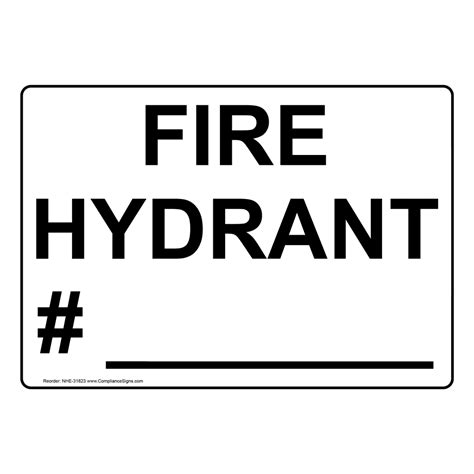 Fire Safety Equipment Custom Sign Fire Hydrant