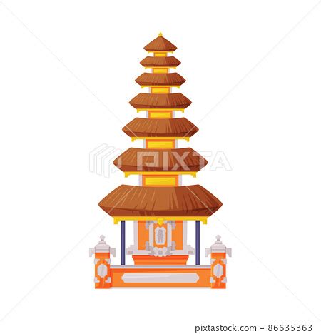 Pura Ulun Pagoda Temple As Bali Traditional Stock Illustration PIXTA