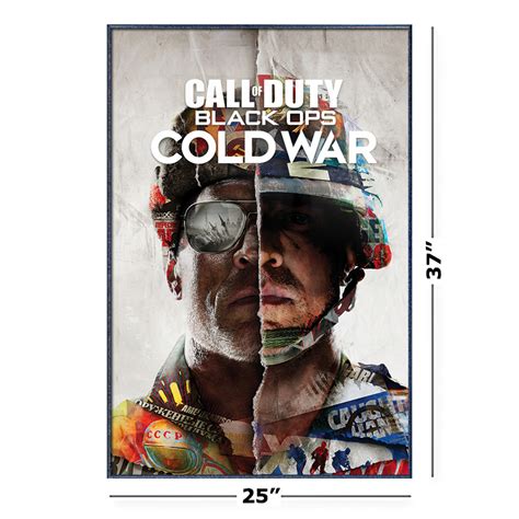 Call Of Duty Black Ops Cold War Framed Gaming Poster Cover Size