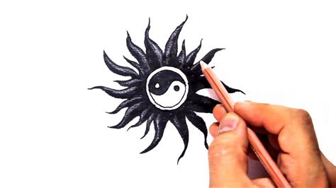 How To Draw A Yin Yang Tribal Tattoo Design Style