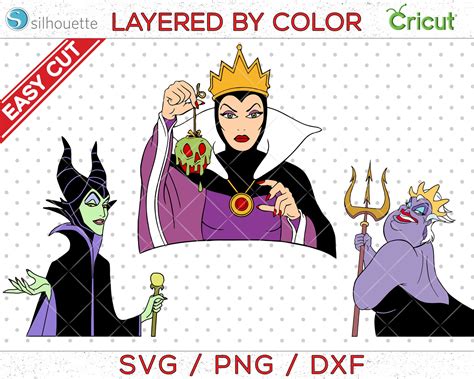 Villains Svg Ursula Svg Evil Queen Svg Maleficent Svg Etsy Images And