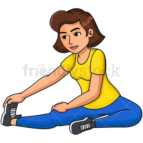 woman stretching out cartoon vector clipart friendlystock