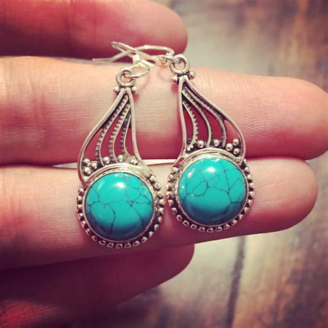 Turquoise Sterling Silver Earrings Finalsilver