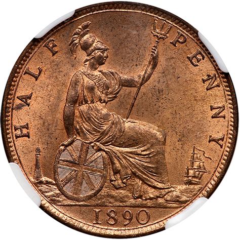Halfpenny 1890 Coin From United Kingdom Online Coin Club