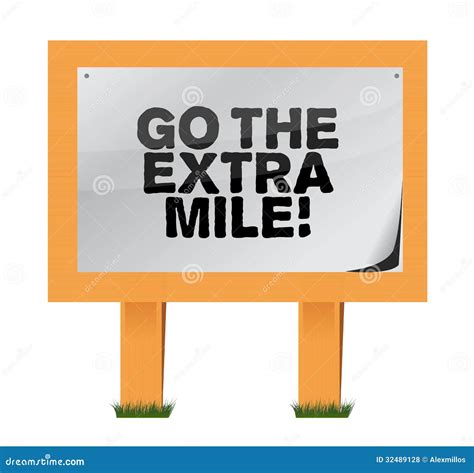 Go The Extra Mile Wood Sign Illustration Royalty Free Stock Photos