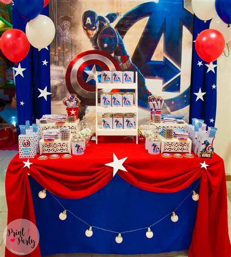 Captain America Birthday Party Ideas Photo 1 Of 6 Catch My Party
