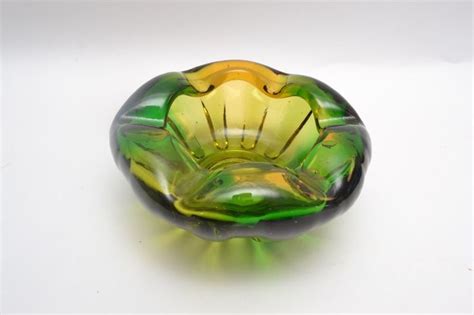 Mid Century Vintage Japanese Art Glass Bowl Midcenturymodern Glass