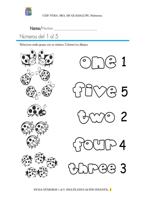 Clase Virtual Numeros Del 1 Al 5 En Ingles Para Ninos Numbers 1 To 5 Images