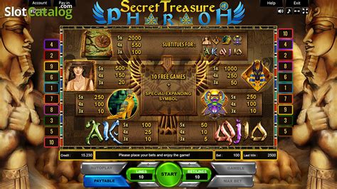 secret treasure of pharaoh slot free demo and game review