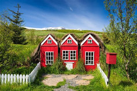 Red Elf Houses In Iceland For The Icelandic Hidden People Photograph By