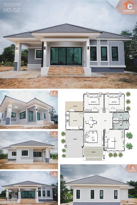 That Gray Bungalow With Three Bedrooms Pinoy Eplans Bungalow House