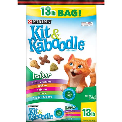 Purina Kit & Kaboodle Indoor Dry Cat Food, Indoor, 13 lb. Bag - Walmart ...
