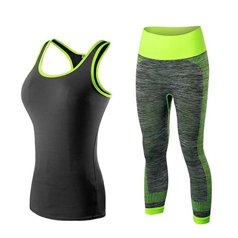 Quick Dry Sportswear Gym Leggings Female T Shirt Costume Fitness Tights