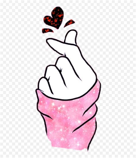 Corean Korean Kpop Heart Love Bts Hand Heart Emojikorean Heart Emoji