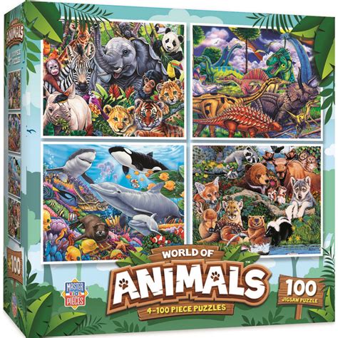 100 Pc Animal Puzzles 4 Pack Toy Box Michigan Hundreds Of Puzzles Online