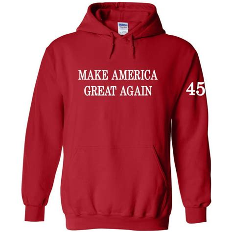 peerless embroidery make america great again pullover hoodie red